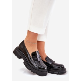 Ženske mokasine lakirane crne boje crna 1