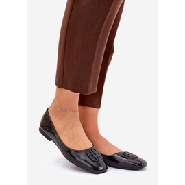 Oslikane elegantne ženske balerine s ukrasnim Vinceza 17377 crni detalj crna 1