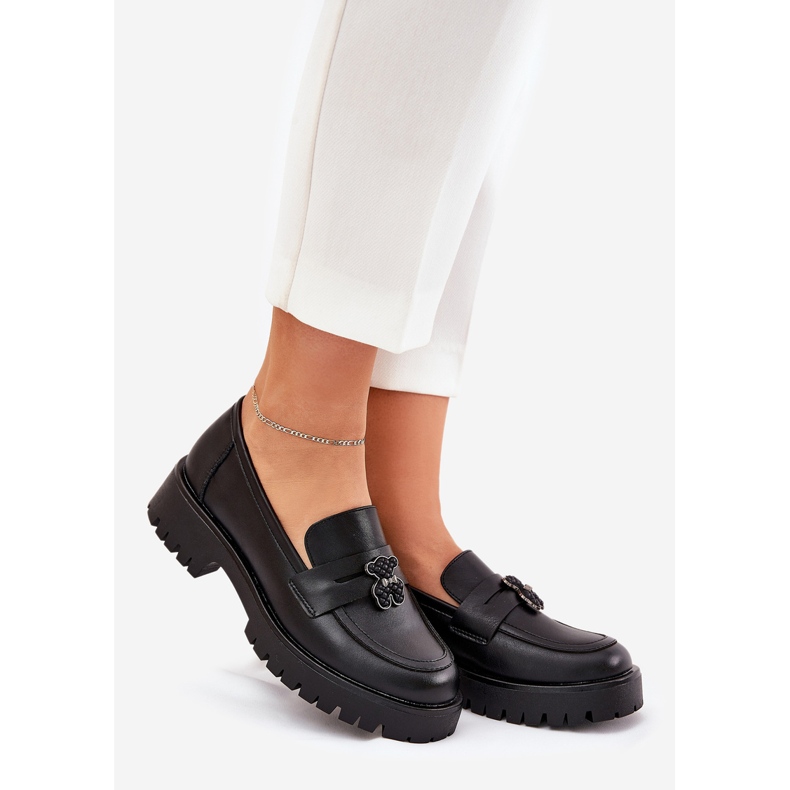 Ženske kožne košanice s igle Bear Vinceza 18109 Crni crna 1