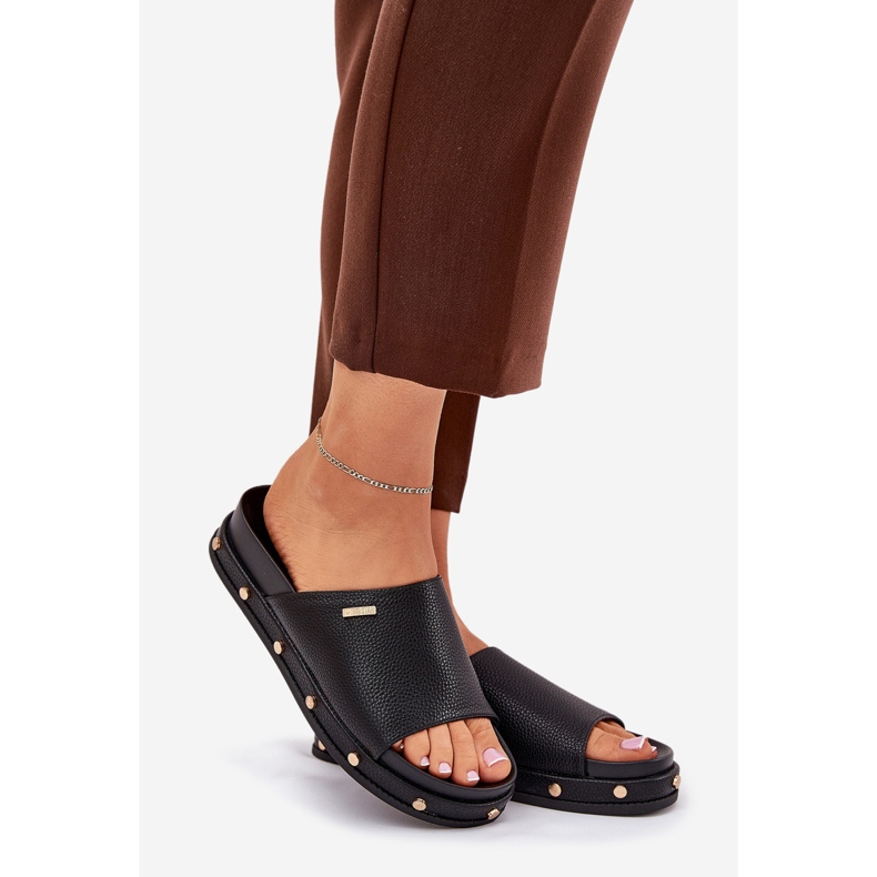 Ženski prelepozi na platformi s Big Star RR274214 Crni pastuh crno 1