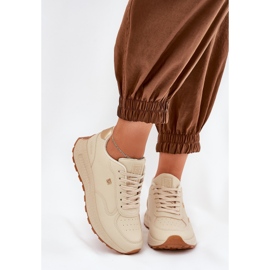 Lagane ženske sportske cipele Big Star RR274630 Hi-poljski bež sustav 2