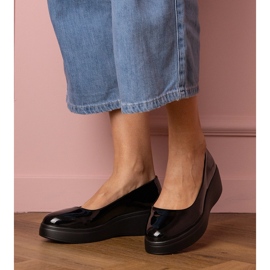 Crne cipele lakirane na platformi crna 1