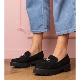 Crne ženske natikače s leptirom cirkona crna 1