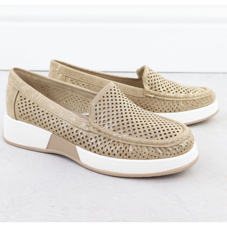 Ženske cipele za otvorenu na Sergio Leone 094H Zlatna platforma zlatni 2