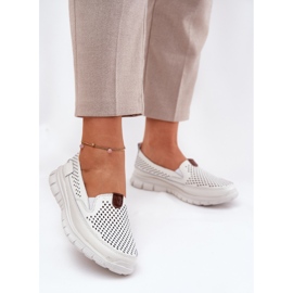 Openwork Vinceza 95336 Prirodni balerine bijela 2