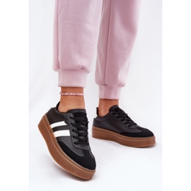 Evento Ženske tenisice na platformi s eko kožom crnom 2