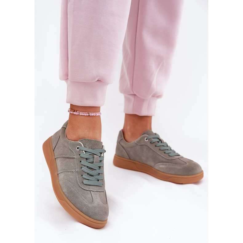 Evento Suede niske tenisice žene zelena paliana 2