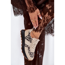 Ženske tenisice za antilop na platformi Leopard Vinceza 66793 bež 1