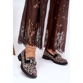 Suede Moccasins Women Vinceza 66792 sivi leopard tisak siva 2