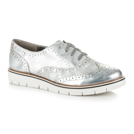 Kylie Srebrne cipele na vezanje siva 1