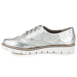 Kylie Srebrne cipele na vezanje siva 2