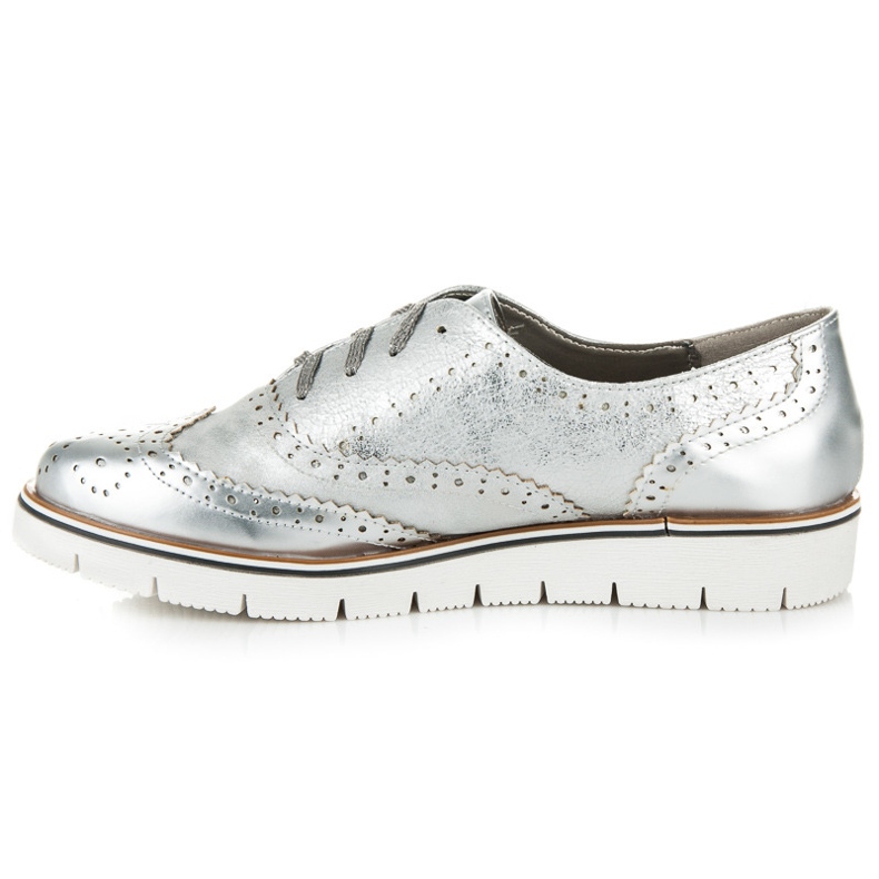 Kylie Srebrne cipele na vezanje siva 2