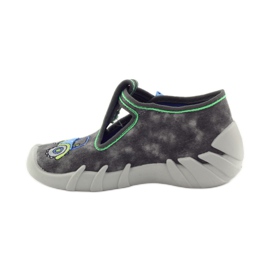 Dječačke papuče Befado 110p316 traktor plava siva zelena 2