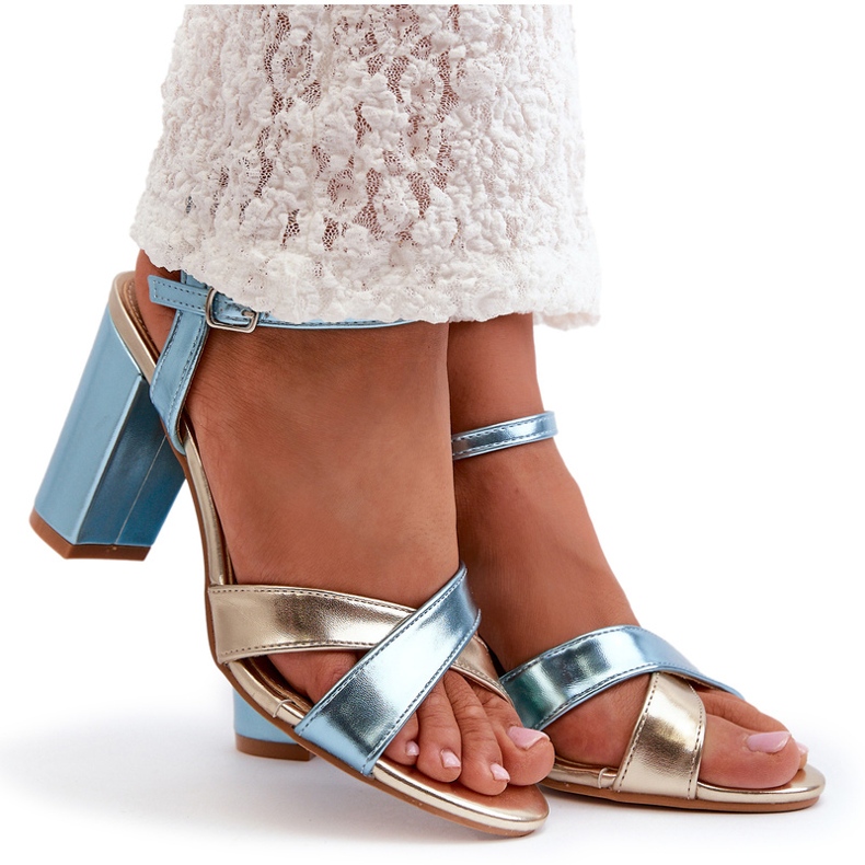 Seastar Eko-kože ženske sandale na plavom zlato plava 4