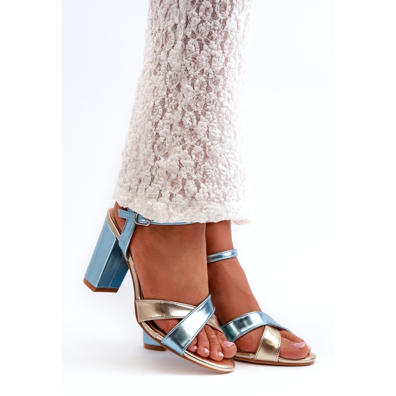 Seastar Eko-kože ženske sandale na plavom zlato plava 1