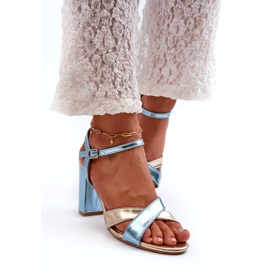 Seastar Eko-kože ženske sandale na plavom zlato plava 3