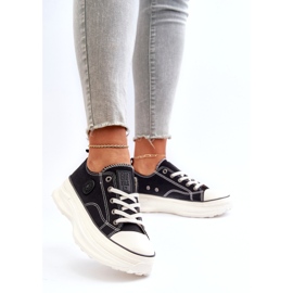 Big Star Ženske tenisice na masivnoj jedinoj velikoj zvijezdi NN274125 Black crna 2