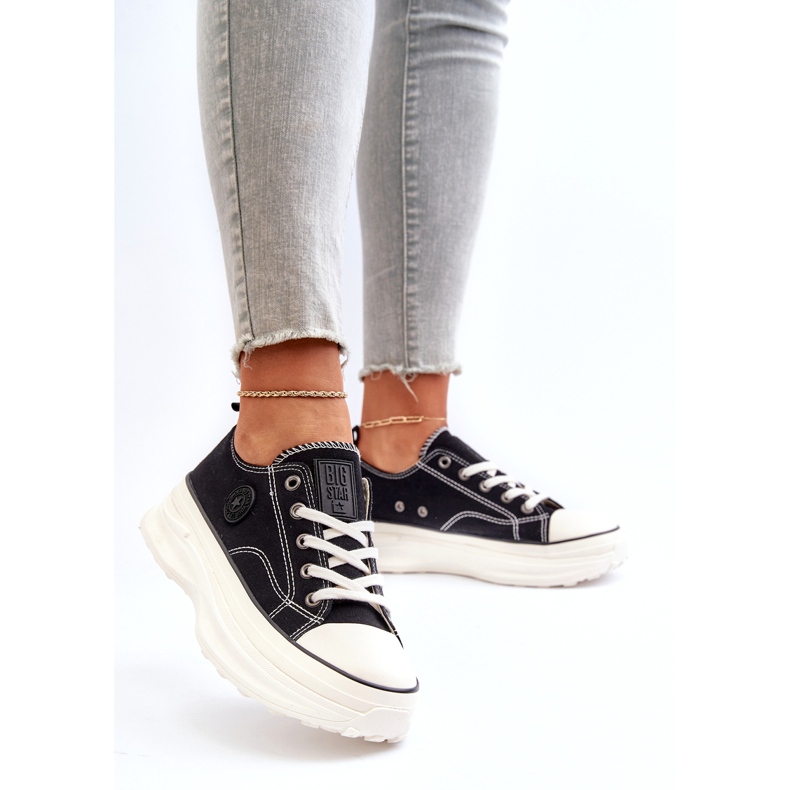 Big Star Ženske tenisice na masivnoj jedinoj velikoj zvijezdi NN274125 Black crna 2