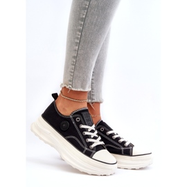 Big Star Ženske tenisice na masivnoj jedinoj velikoj zvijezdi NN274125 Black crna 1