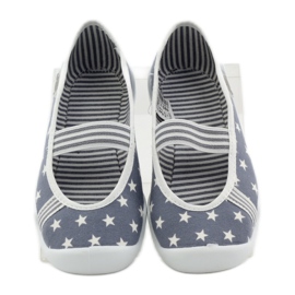 Papuče za djevojčice Befado 193y064 zvjezdice siva bijela 4