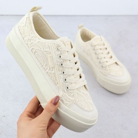 Big Star Tenisice s velikim zvijezdama rr274746 cipele bež 1