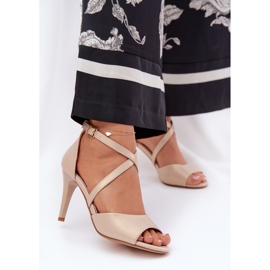 Sergio Leone Modne sandale na zlatnom pin zlatni 2