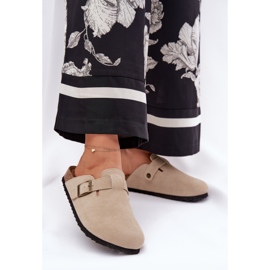 Big Star Suede Flip -Fops ženske začepljenja s velikom zvijezdom RR274A385 bež koplja 2