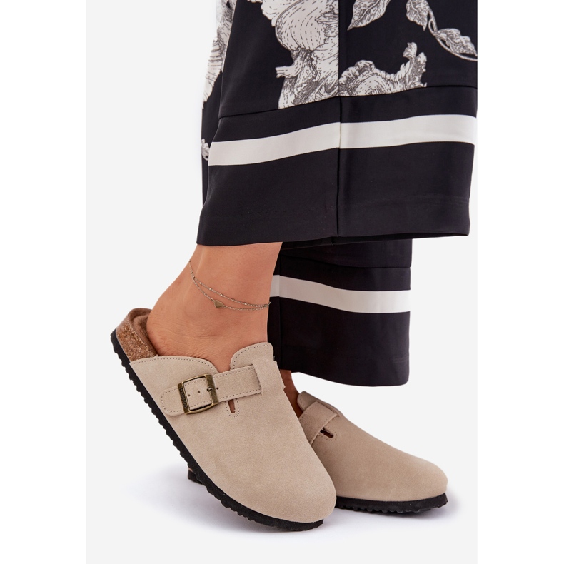 Big Star Suede Flip -Fops ženske začepljenja s velikom zvijezdom RR274A385 bež koplja 1