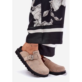 Suede Flip -Fops ženske začepljenja na platformi Big Star RR274A376 bež 1