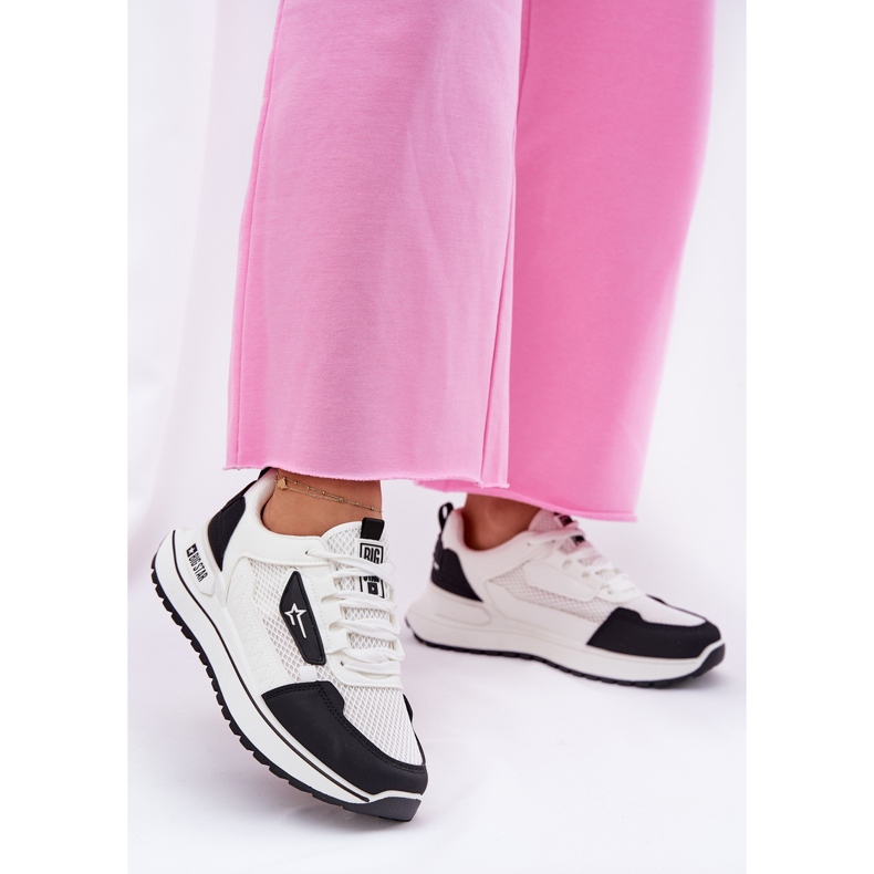 Ženske sportske cipele na platformi Big Star RR274A223 Hi-Poly sustav Bijeli i crni sustav bijela 2