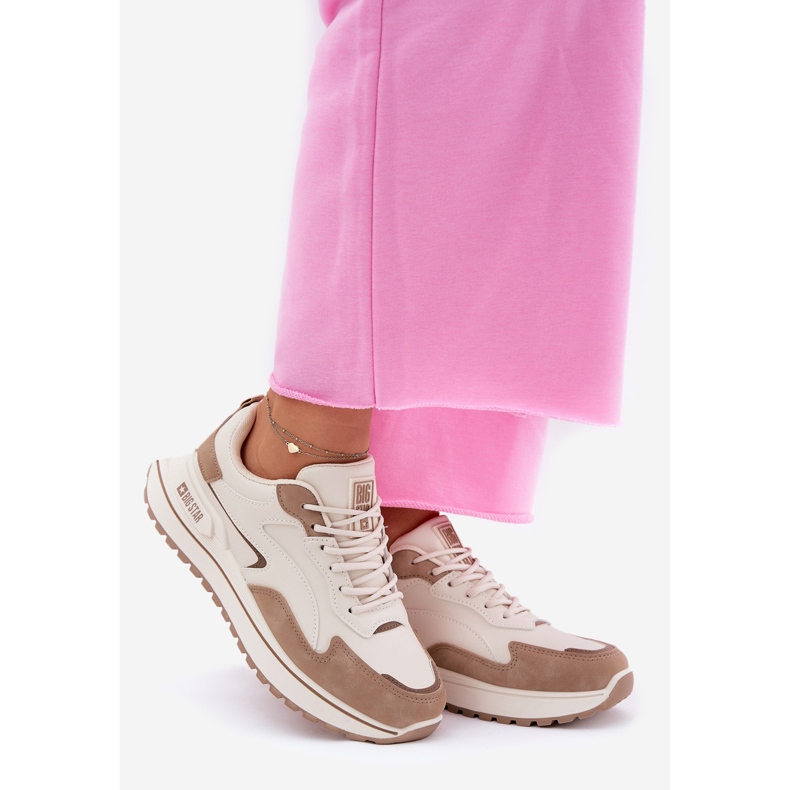 Ženske tenisice Big Star RR274A216 Hi-Polish bež sustav 1