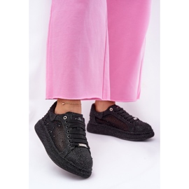 Ukrašene tenisice na crnoj platformi Goe NN2N4021 2