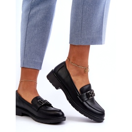 S.Barski Ženske eko-kože mokasine s ukrasom S. Barskog hy372 crna 3