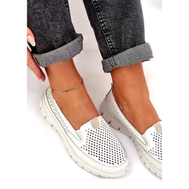 Evento Lagana kožna otvorena loafers 24pb18-6870 bijela 4