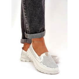 Evento Lagana kožna otvorena loafers 24pb18-6870 bijela 3