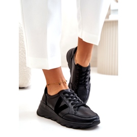 Vinceza 7918 Ženske kožne sportske cipele crne crna 1