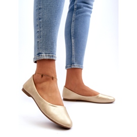 Kožne klasične zlatne balerinke zlatna 2