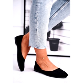 Evento Ženske antilop balerine 9BL02-1031 Kožni uložak crni umetak crna 2