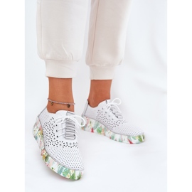 Ženske kožne cipele Artiker 56C1799 bijelo i srebrno bijela 2