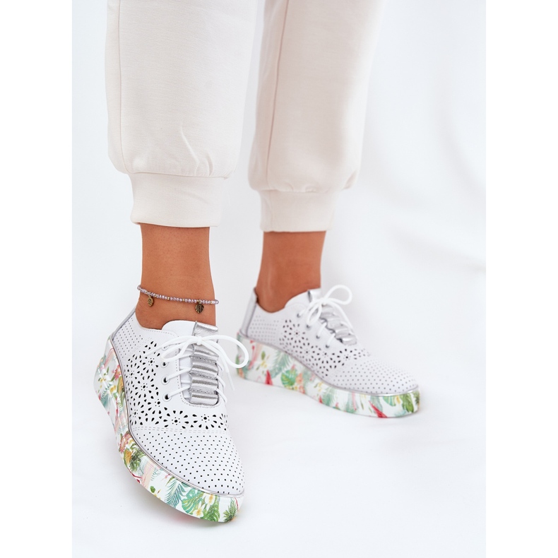 Ženske kožne cipele Artiker 56C1799 bijelo i srebrno bijela 2