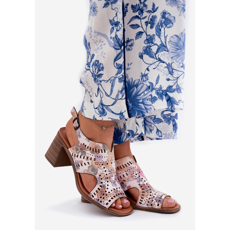 Jezzi Otvorene ženske sandale na višebojnom postu višebojan 1