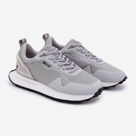 Big Star Muške tenisice na Velikoj zvijezdi RR174358 Hi-Polish platformski sustav sivi sustav siva 1