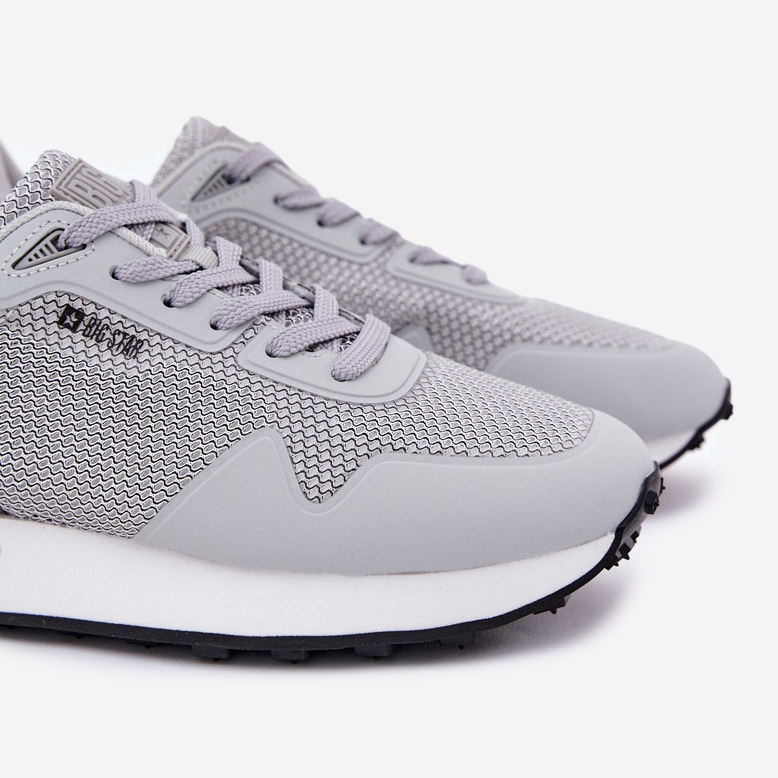 Big Star Muške tenisice na Velikoj zvijezdi RR174358 Hi-Polish platformski sustav sivi sustav siva 2