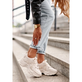 Evento Masivne ženske sportske cipele tenisice bež 1