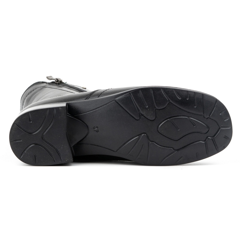 Olivier Ženske kožne izolirane čizme s dva patentna zatvarača 310BB, crne 5