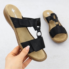 Ženske flip-flops za čičak Black Rieker 60885-00 crna 1