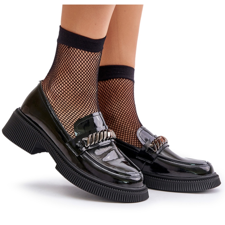 S.Barski Ženske lakirane koludeće komoda s ukrasom LZ42-030 Black crna 5