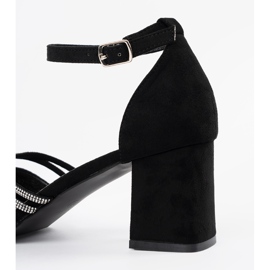 Goodin Crne sandale od antilop na poštu crna 1