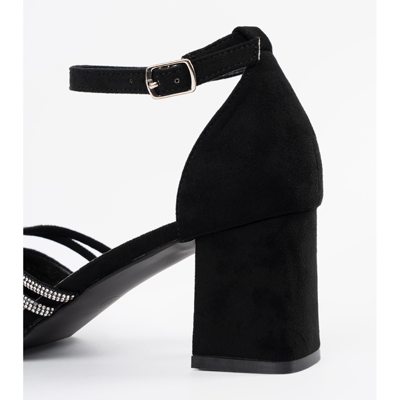 Goodin Crne sandale od antilop na poštu crna 1