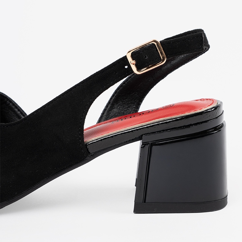 Goodin Crne sandale od antilop crna 2